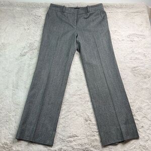 Giorgio Armani Dress Pants Womens Size 46 Gray Wide Leg Virgin Wool Blend